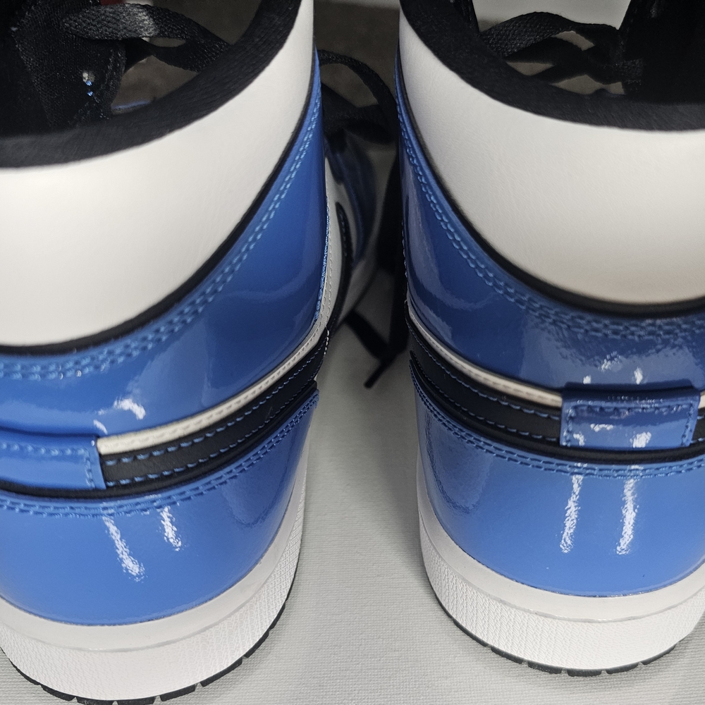 New Nike Air Jordan -Patent Leather Blue and White DD6834-402 No Box - Picture 9 of 13